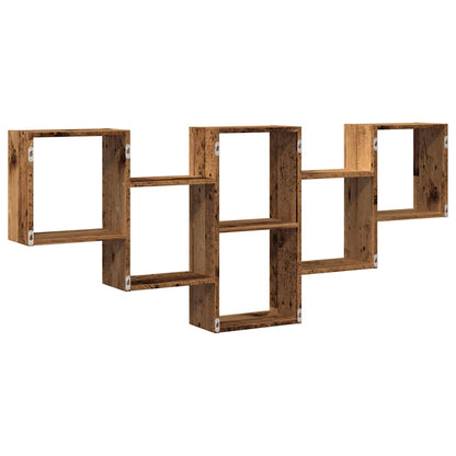 vidaXL Wall Shelf Old Wood 159x18x66 cm Engineered Wood