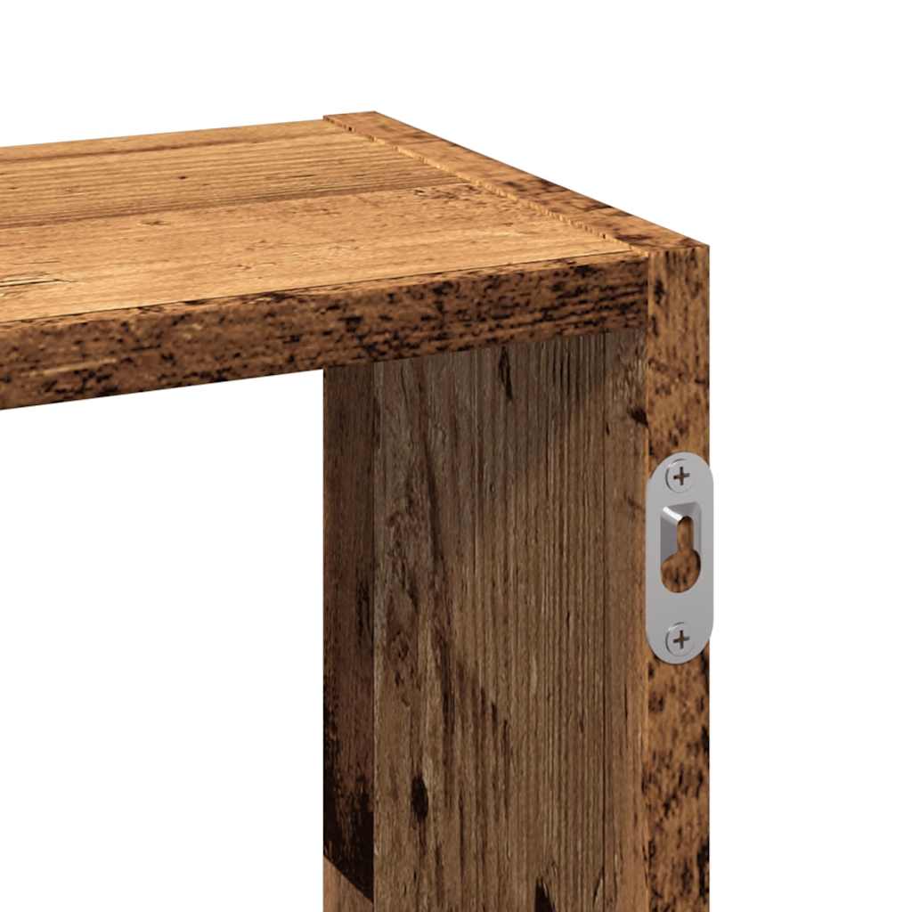 vidaXL Wall Shelf Old Wood 159x18x66 cm Engineered Wood