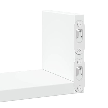 vidaXL Wall Shelf 3 pcs White Engineered Wood