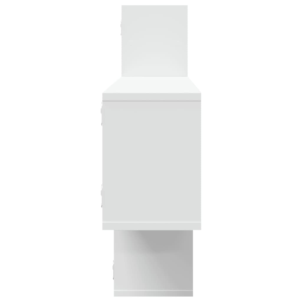 vidaXL Wall Shelf White 167.5x18x68 cm Engineered Wood