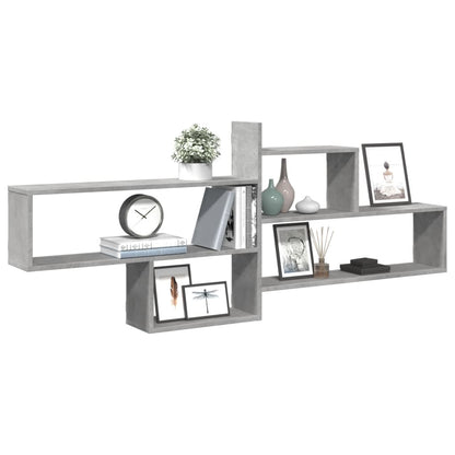vidaXL Wall Shelf Concrete Grey 167.5x18x68 cm Engineered Wood