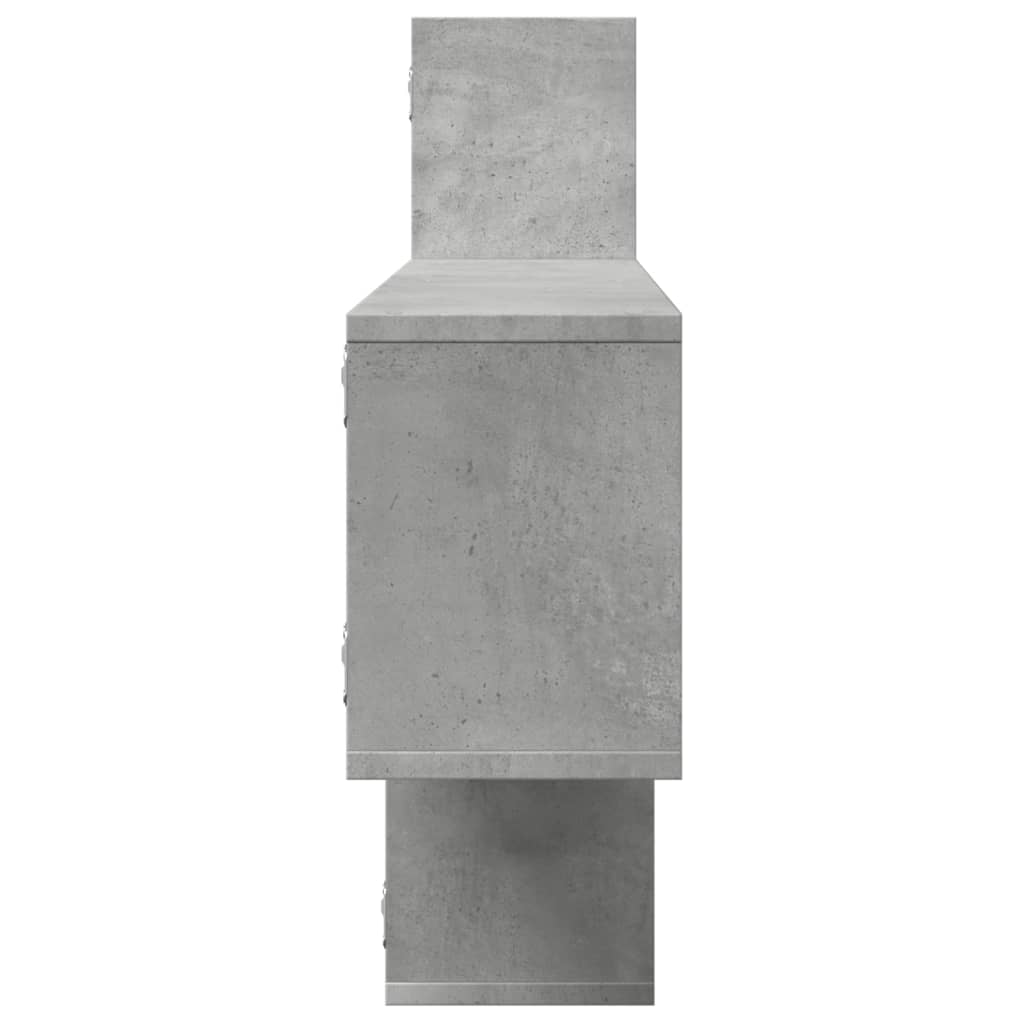 vidaXL Wall Shelf Concrete Grey 167.5x18x68 cm Engineered Wood