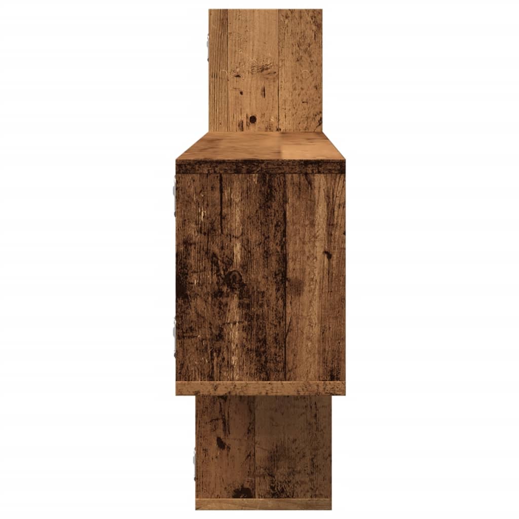 vidaXL Wall Shelf Old Wood 167.5x18x68 cm Engineered Wood