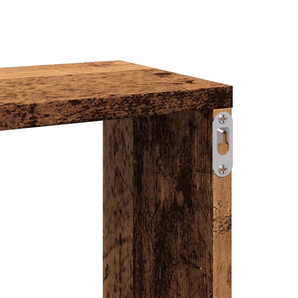 vidaXL Wall Shelf Old Wood 167.5x18x68 cm Engineered Wood