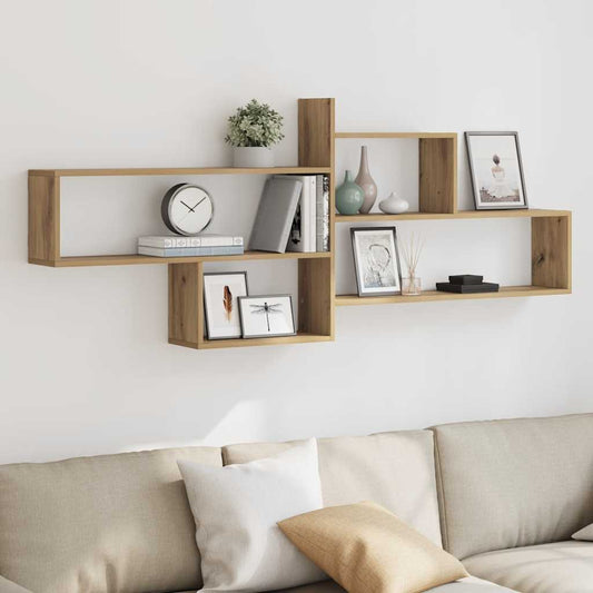 vidaXL Wall Shelf Artisian Oak 167,5x18x68 cm Engineered Wood