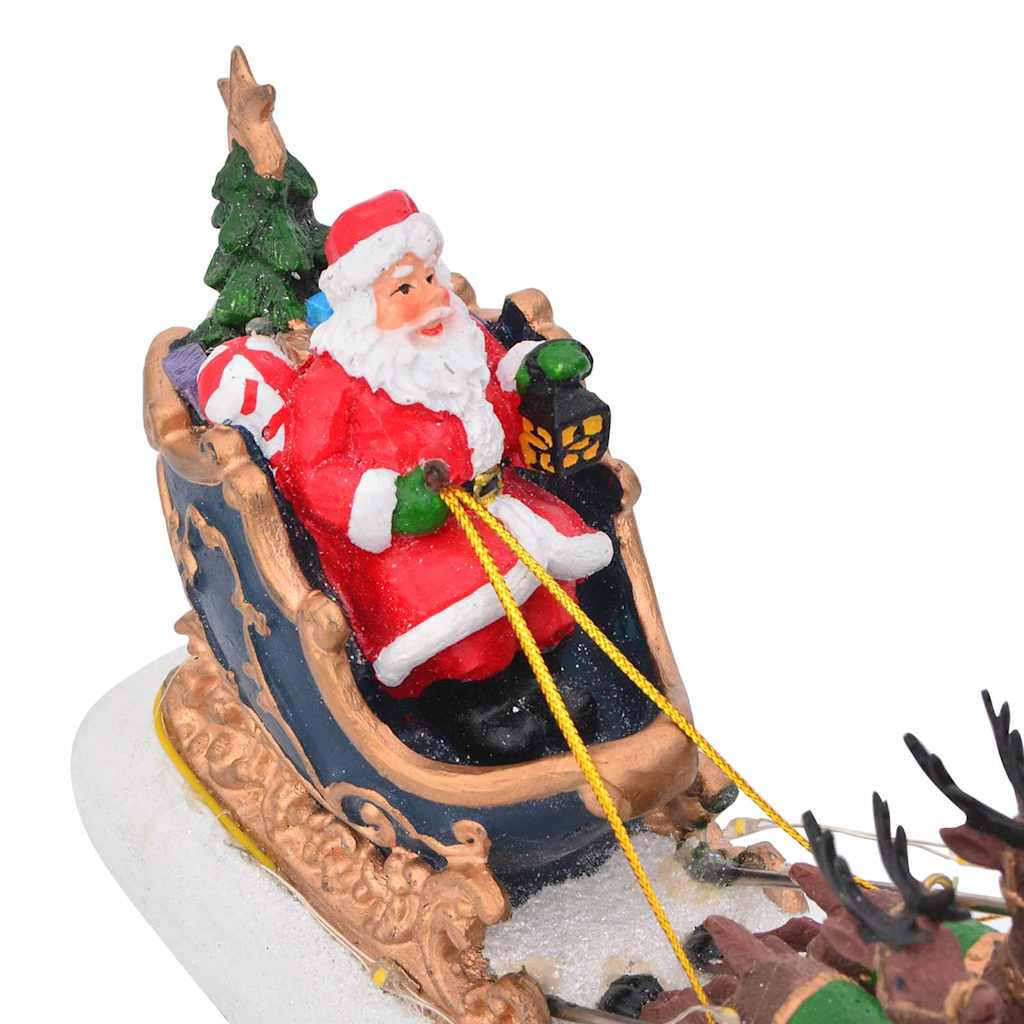 vidaXL Christmas Tabletop 31.5 x 6.5 x 16 cm Resin Multicolour