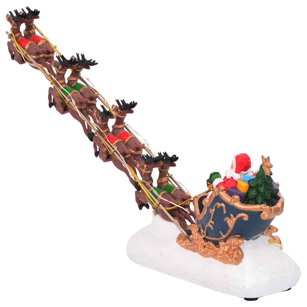 vidaXL Christmas Tabletop 31.5 x 6.5 x 16 cm Resin Multicolour
