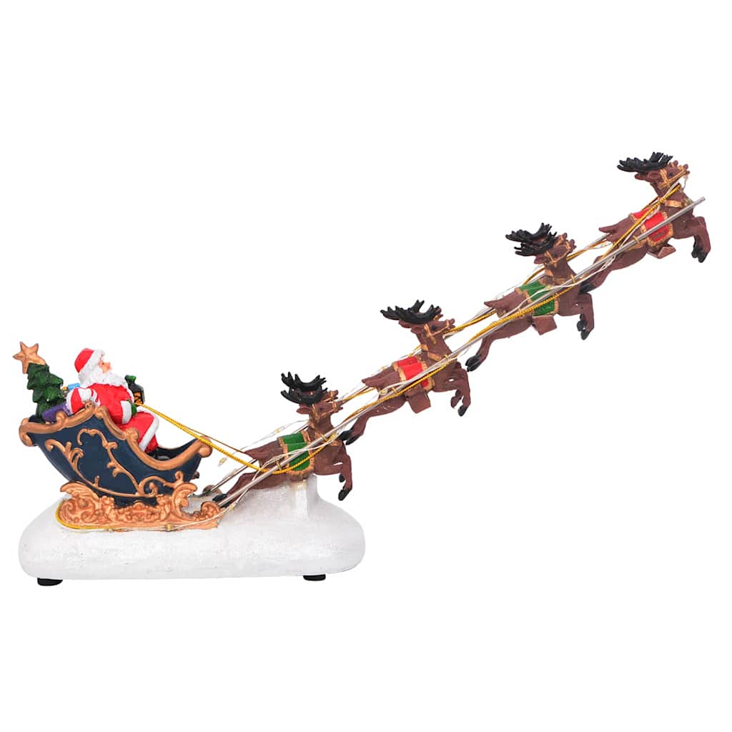 vidaXL Christmas Tabletop 31.5 x 6.5 x 16 cm Resin Multicolour