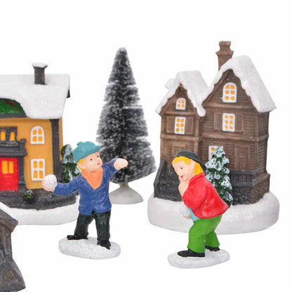 vidaXL Christmas Tabletop Decor Multicolour Resin, Plastic