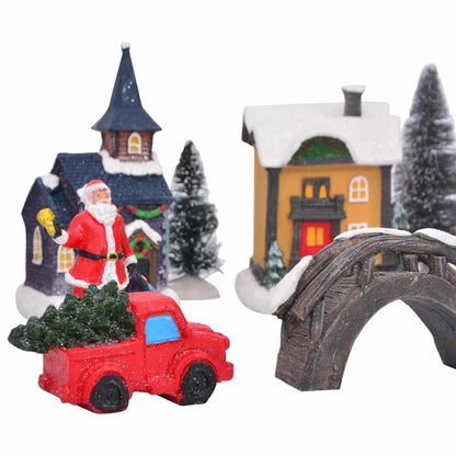 vidaXL Christmas Tabletop Decor Multicolour Resin, Plastic
