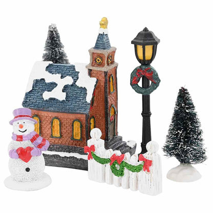 vidaXL Christmas Tabletop Decor Multicolour Resin, Plastic