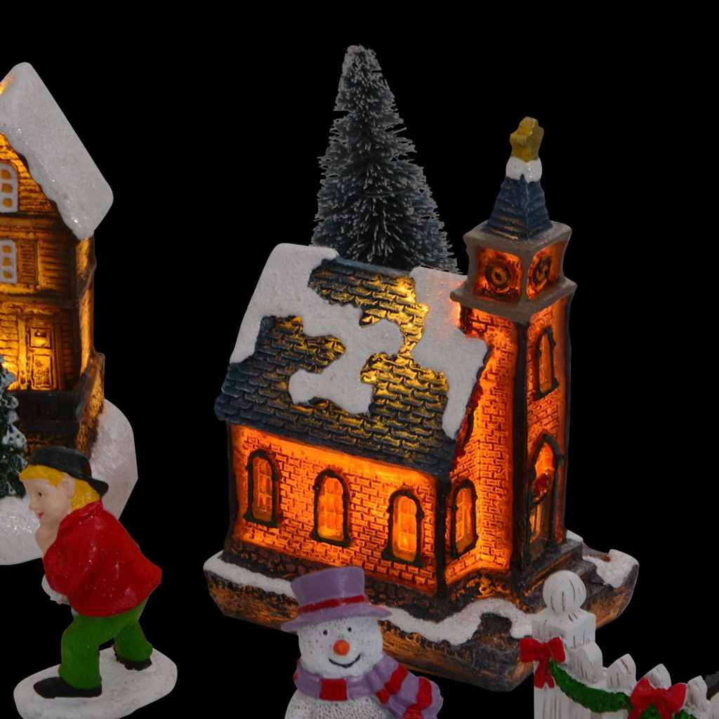 vidaXL Christmas Tabletop Decor Multicolour Resin, Plastic