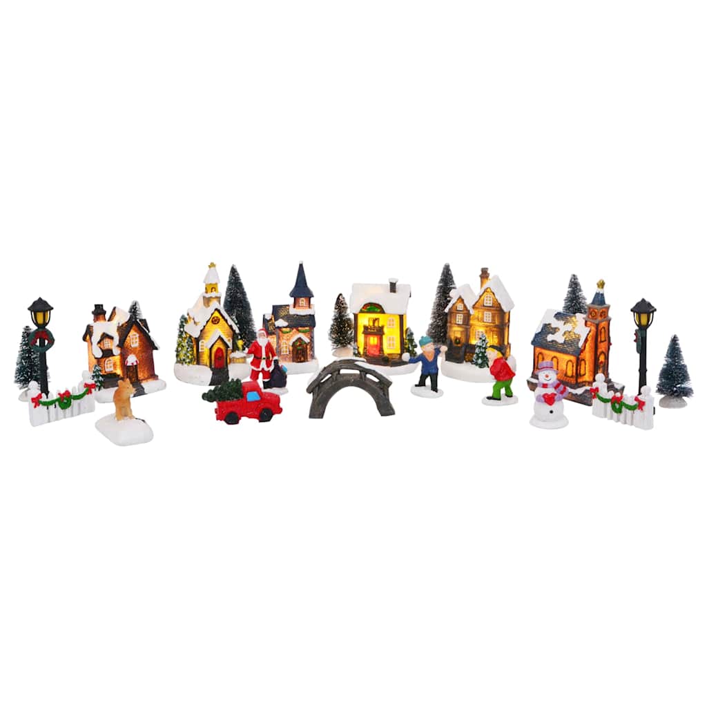 vidaXL Christmas Tabletop Decor Multicolour Resin, Plastic