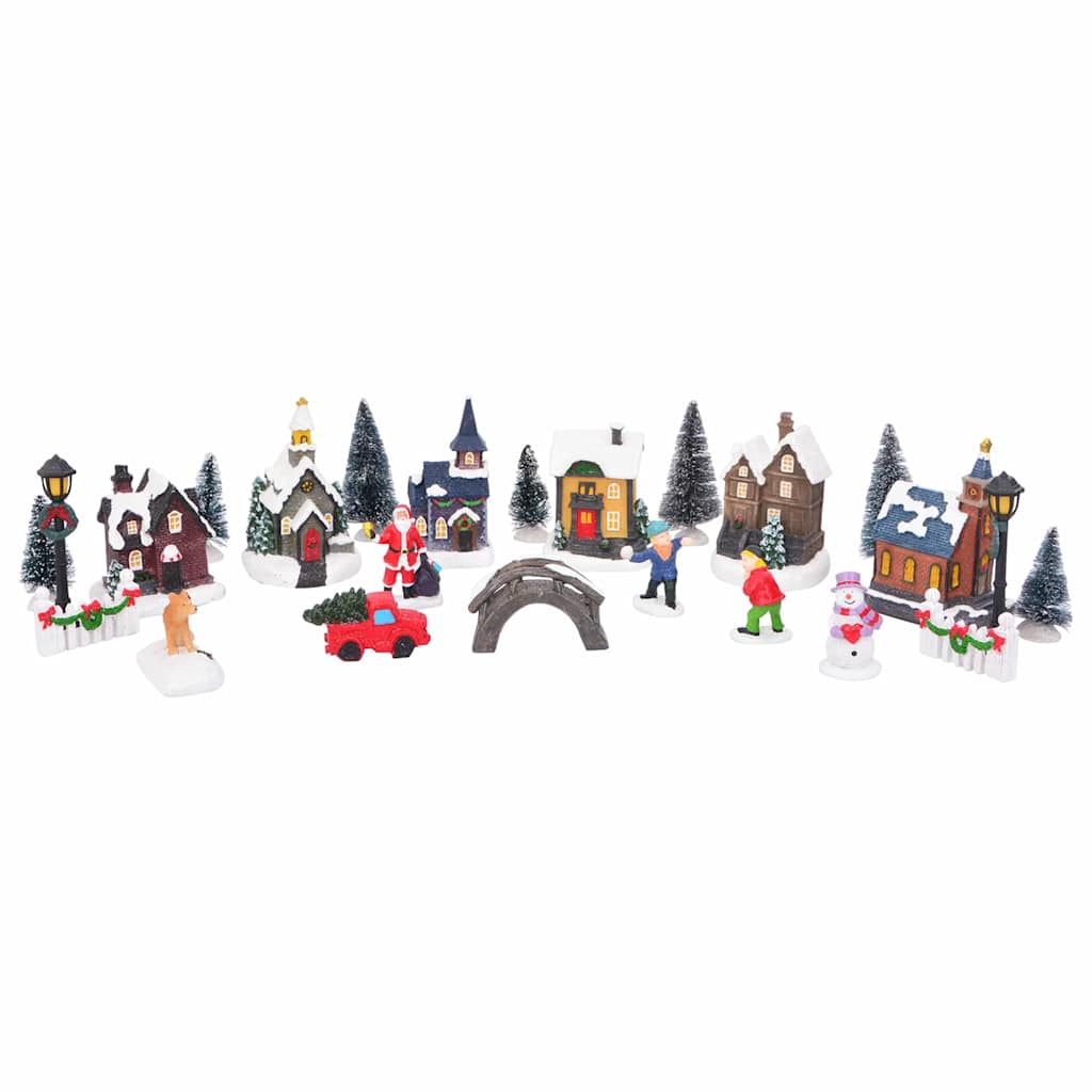 vidaXL Christmas Tabletop Decor Multicolour Resin, Plastic