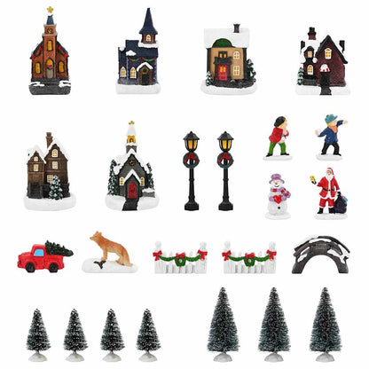 vidaXL Christmas Tabletop Decor Multicolour Resin, Plastic