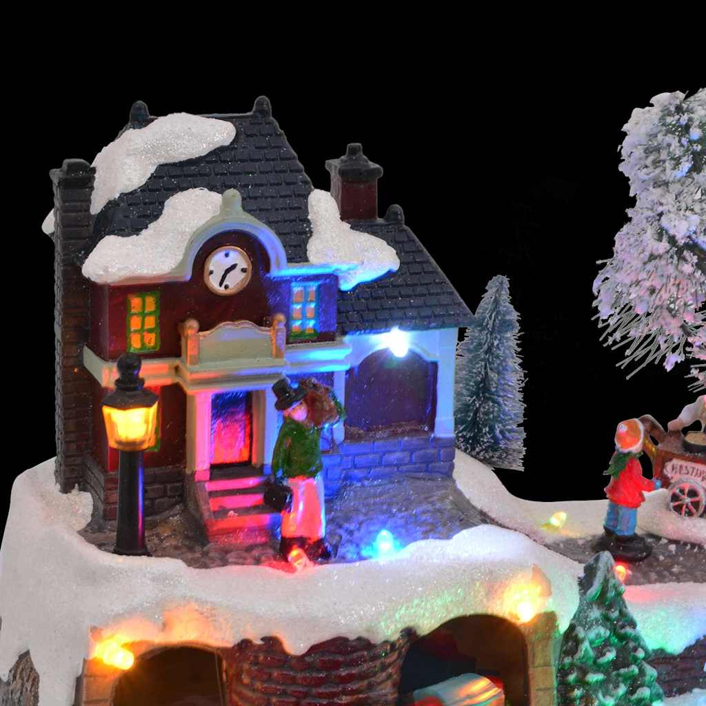 vidaXL Christmas Tabletop Multicolour 23.5 x 16 x 18.5 cm Resin