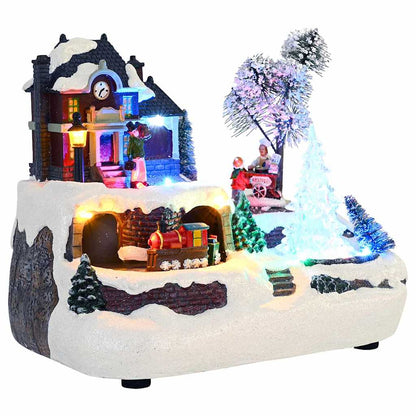 vidaXL Christmas Tabletop Multicolour 23.5 x 16 x 18.5 cm Resin