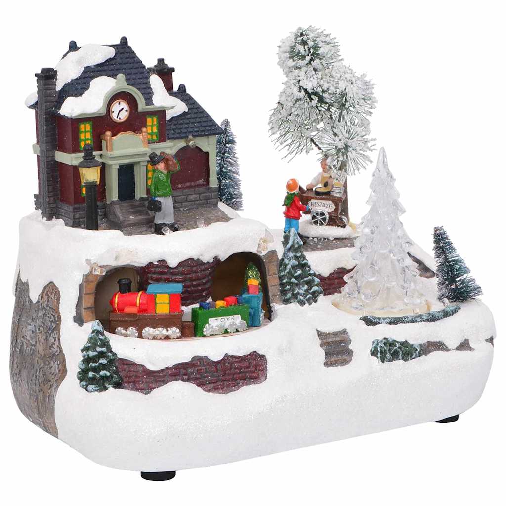 vidaXL Christmas Tabletop Multicolour 23.5 x 16 x 18.5 cm Resin