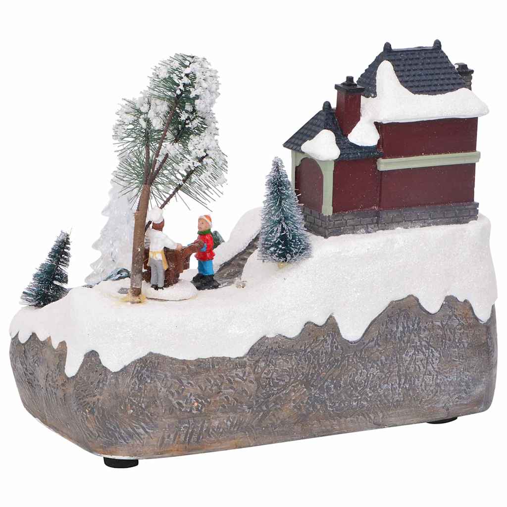 vidaXL Christmas Tabletop Multicolour 23.5 x 16 x 18.5 cm Resin