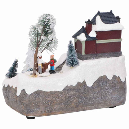 vidaXL Christmas Tabletop Multicolour 23.5 x 16 x 18.5 cm Resin