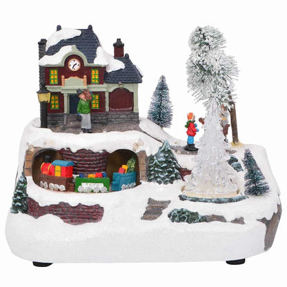 vidaXL Christmas Tabletop Multicolour 23.5 x 16 x 18.5 cm Resin