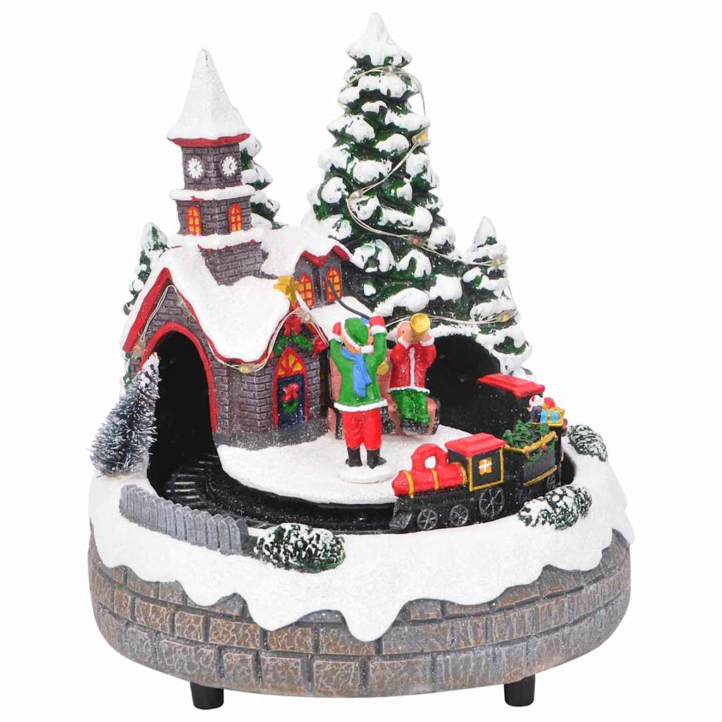 vidaXL Christmas Tabletop Multicolour 16 x 16 x 19 cm Resin