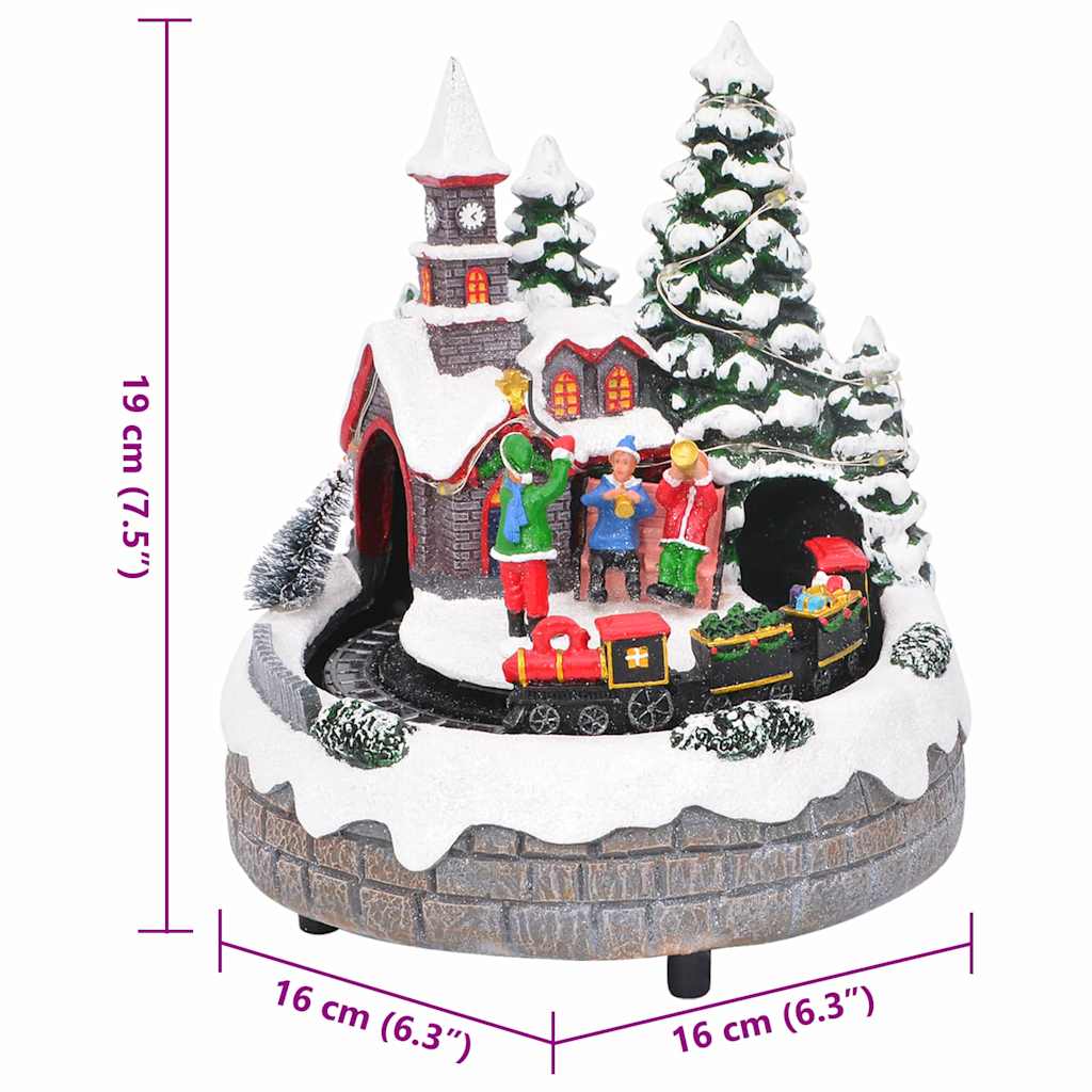 vidaXL Christmas Tabletop Multicolour 16 x 16 x 19 cm Resin
