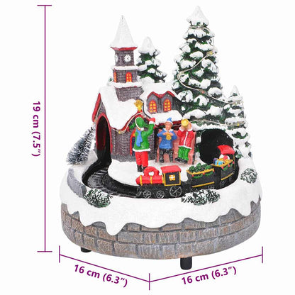 vidaXL Christmas Tabletop Multicolour 16 x 16 x 19 cm Resin