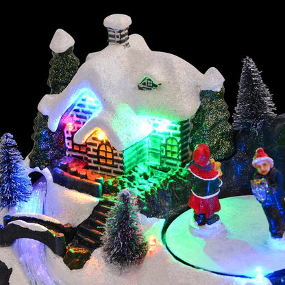 vidaXL Mini Christmas Village 16 x 11.5 x 13 cm Plastic Multicolour