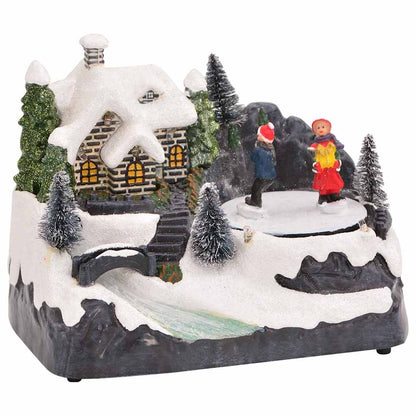 vidaXL Mini Christmas Village 16 x 11.5 x 13 cm Plastic Multicolour