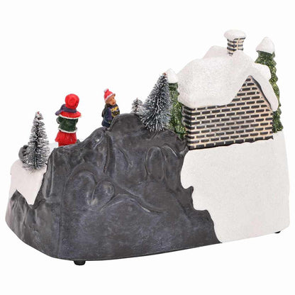 vidaXL Mini Christmas Village 16 x 11.5 x 13 cm Plastic Multicolour