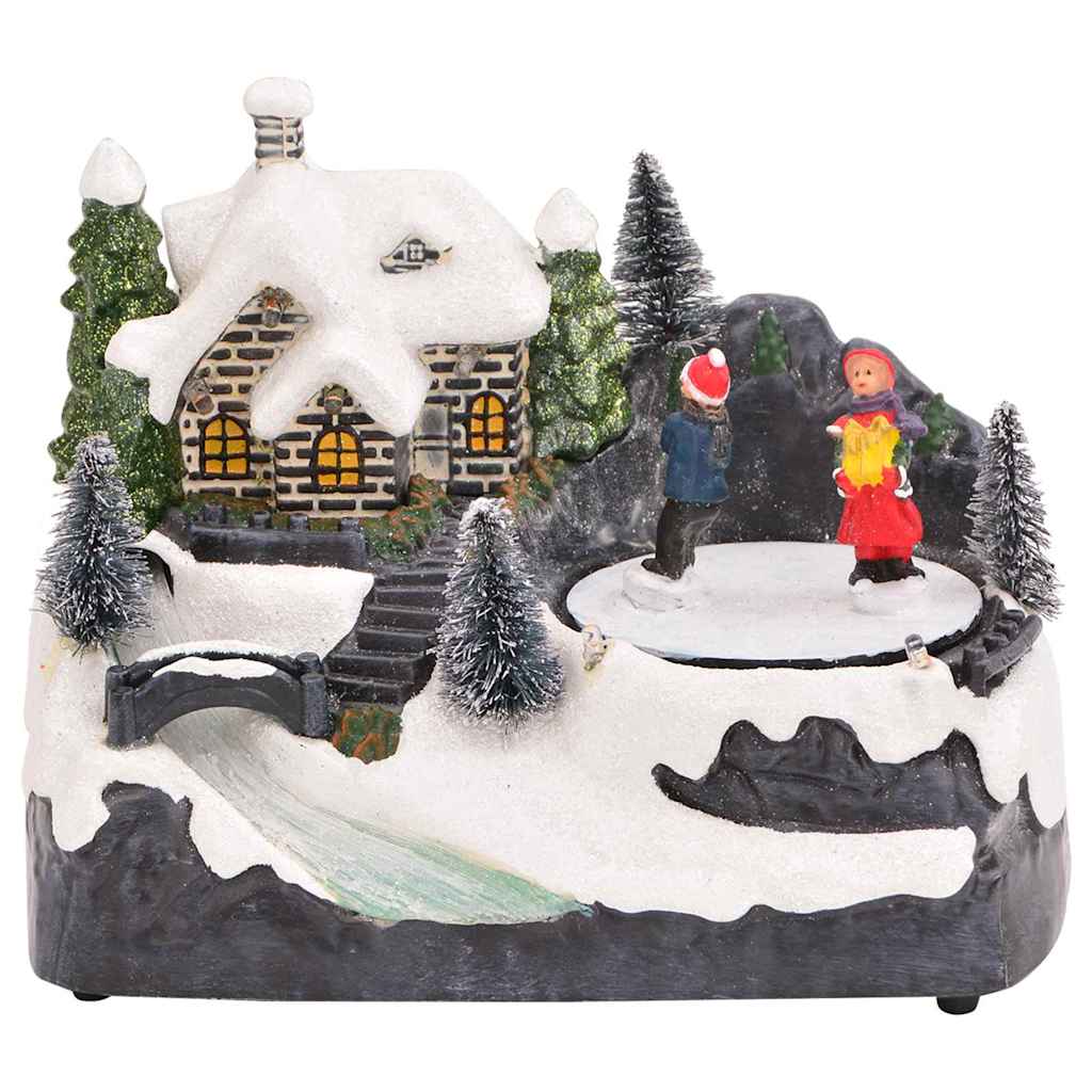 vidaXL Mini Christmas Village 16 x 11.5 x 13 cm Plastic Multicolour