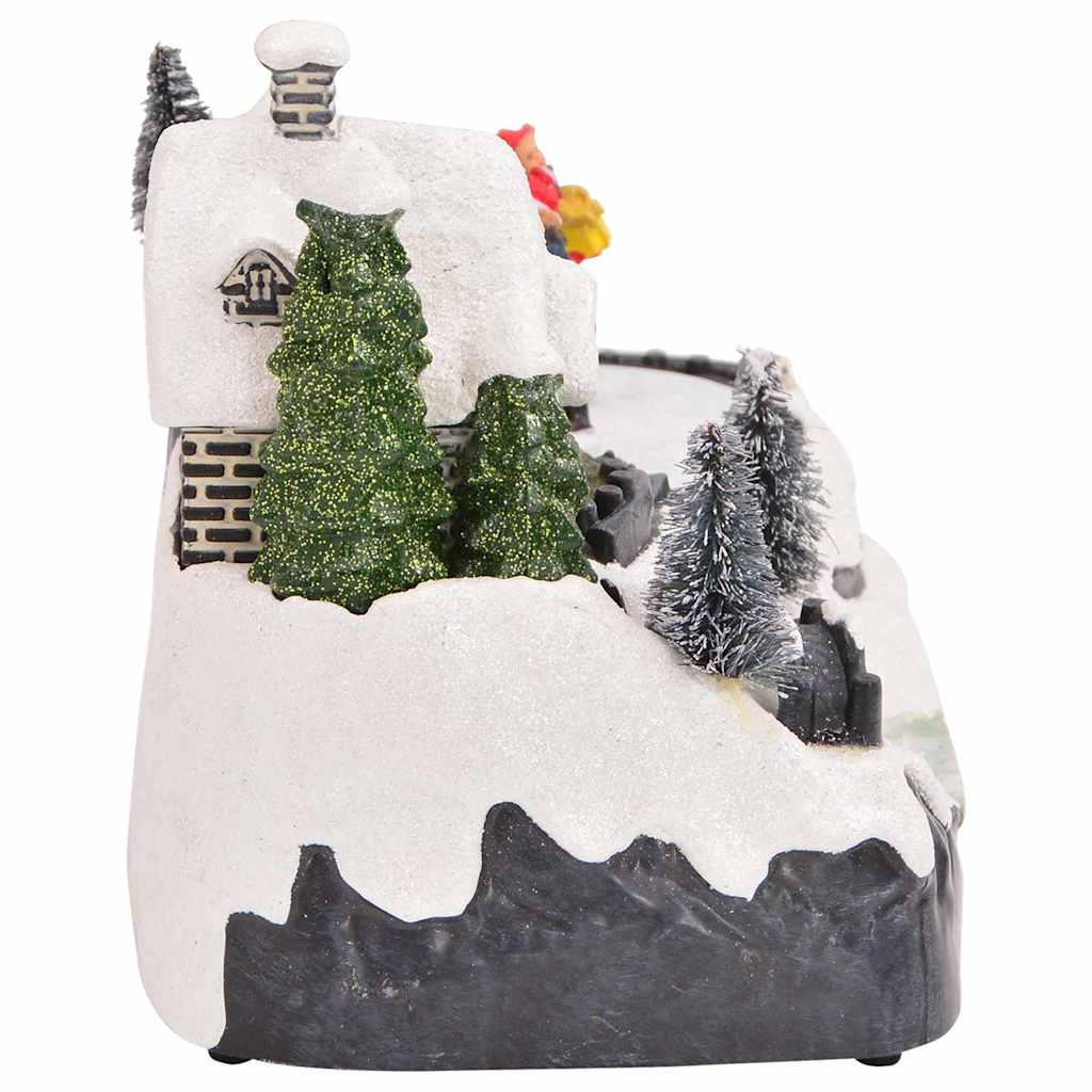 vidaXL Mini Christmas Village 16 x 11.5 x 13 cm Plastic Multicolour