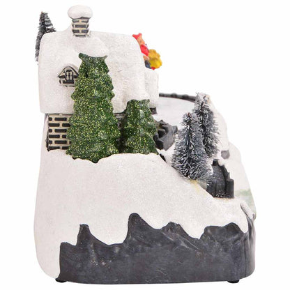 vidaXL Mini Christmas Village 16 x 11.5 x 13 cm Plastic Multicolour