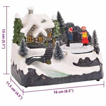 vidaXL Mini Christmas Village 16 x 11.5 x 13 cm Plastic Multicolour