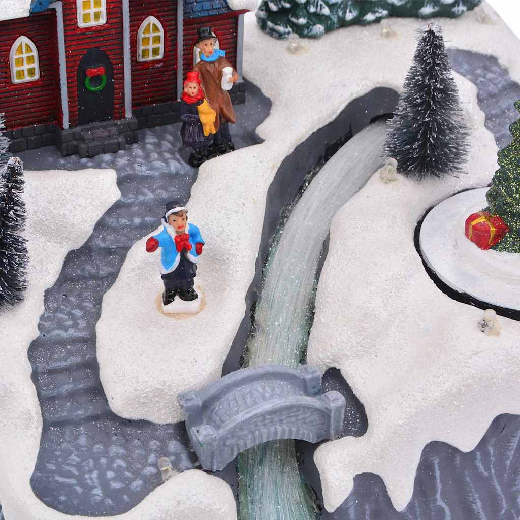 vidaXL Christmas Village Decoration Multicolour 20.5 x 17 x 21 cm