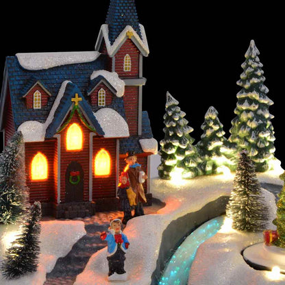 vidaXL Christmas Village Decoration Multicolour 20.5 x 17 x 21 cm