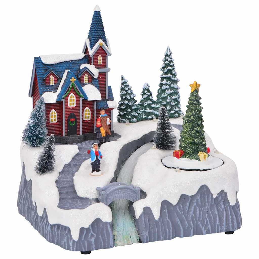 vidaXL Christmas Village Decoration Multicolour 20.5 x 17 x 21 cm