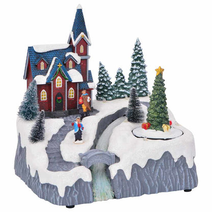 vidaXL Christmas Village Decoration Multicolour 20.5 x 17 x 21 cm