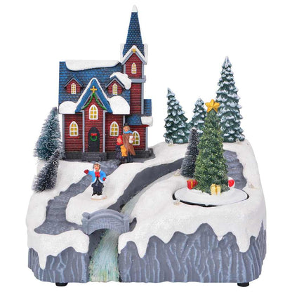 vidaXL Christmas Village Decoration Multicolour 20.5 x 17 x 21 cm