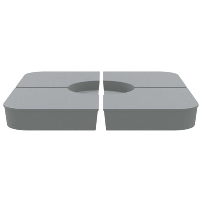 vidaXL 4 Piece Parasol Base Set for Cross Stand Parasol 100 kg PP