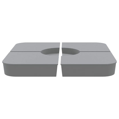 vidaXL 4 Piece Parasol Base Set for Cross Stand Parasol 100 kg PP