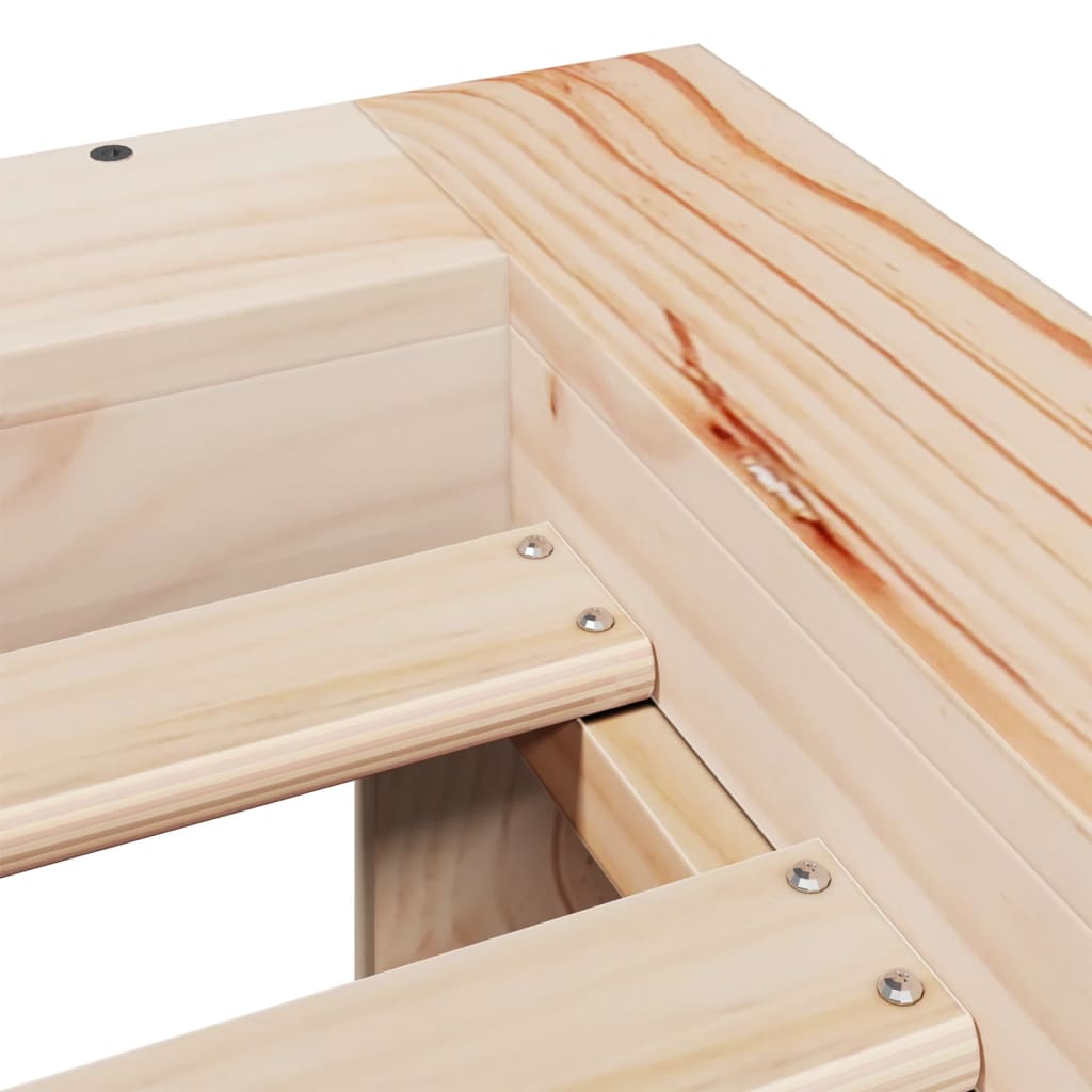 vidaXL Bed Frame without Mattress 100x200 cm Solid Wood Pine