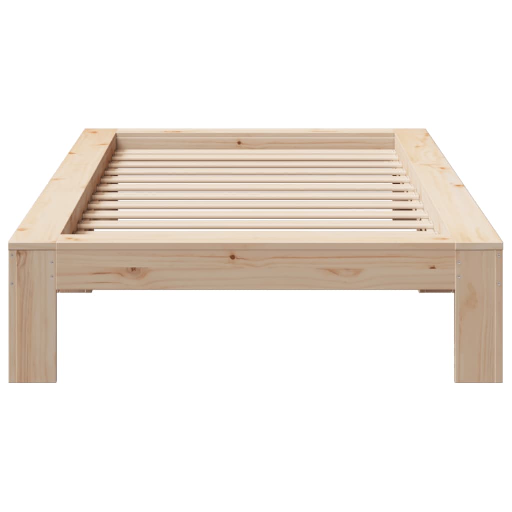 vidaXL Bed Frame | Natural Wood | Solid Pine Wood | Single | Stylish