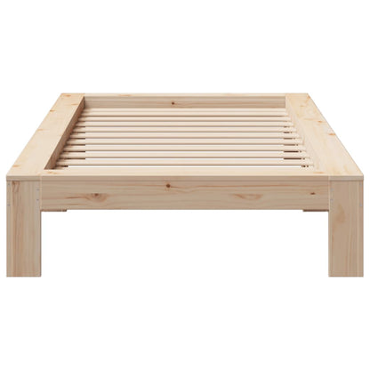 vidaXL Bed Frame | Natural Wood | Solid Pine Wood | Single | Stylish