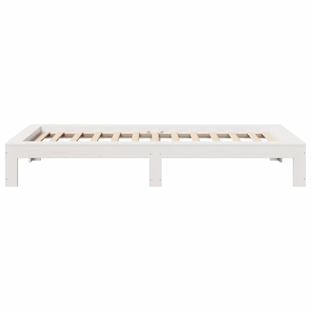 vidaXL Bed Frame without Mattress White 90x190 cm Single Solid Wood Pine