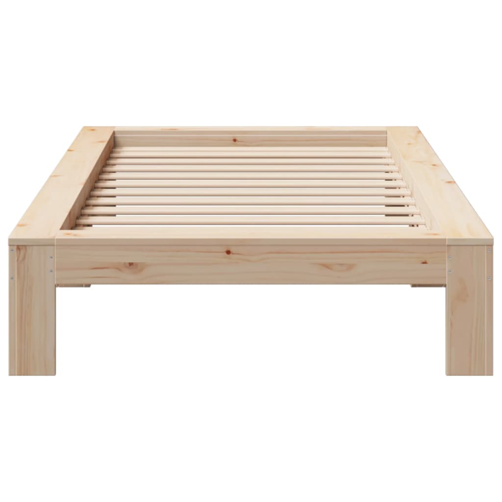 vidaXL Bed Frame | Natural Wood | Solid Pine Wood | Small Single | Bed Frame