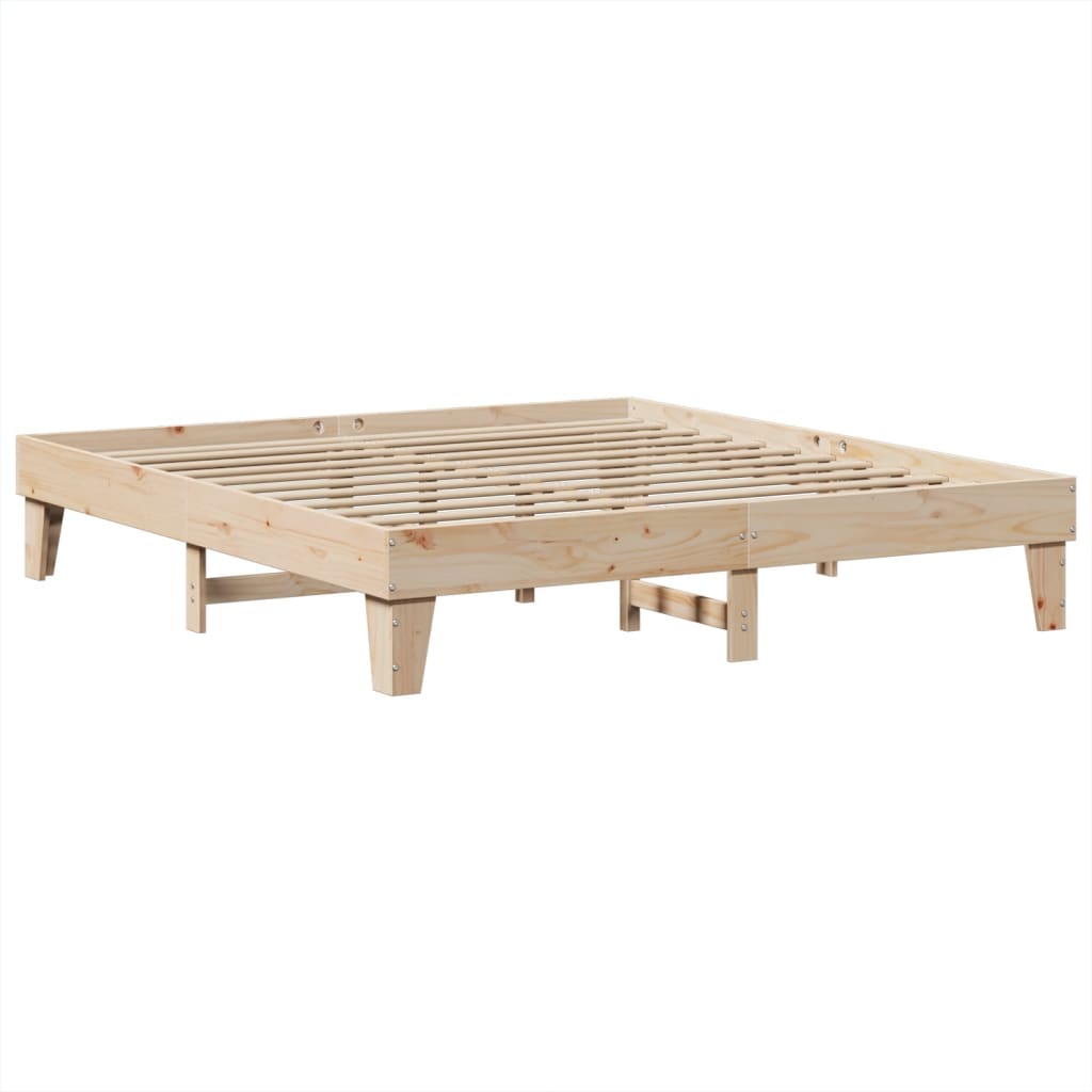 vidaXL Bed Frame without Mattress 200x200 cm Solid Wood Pine