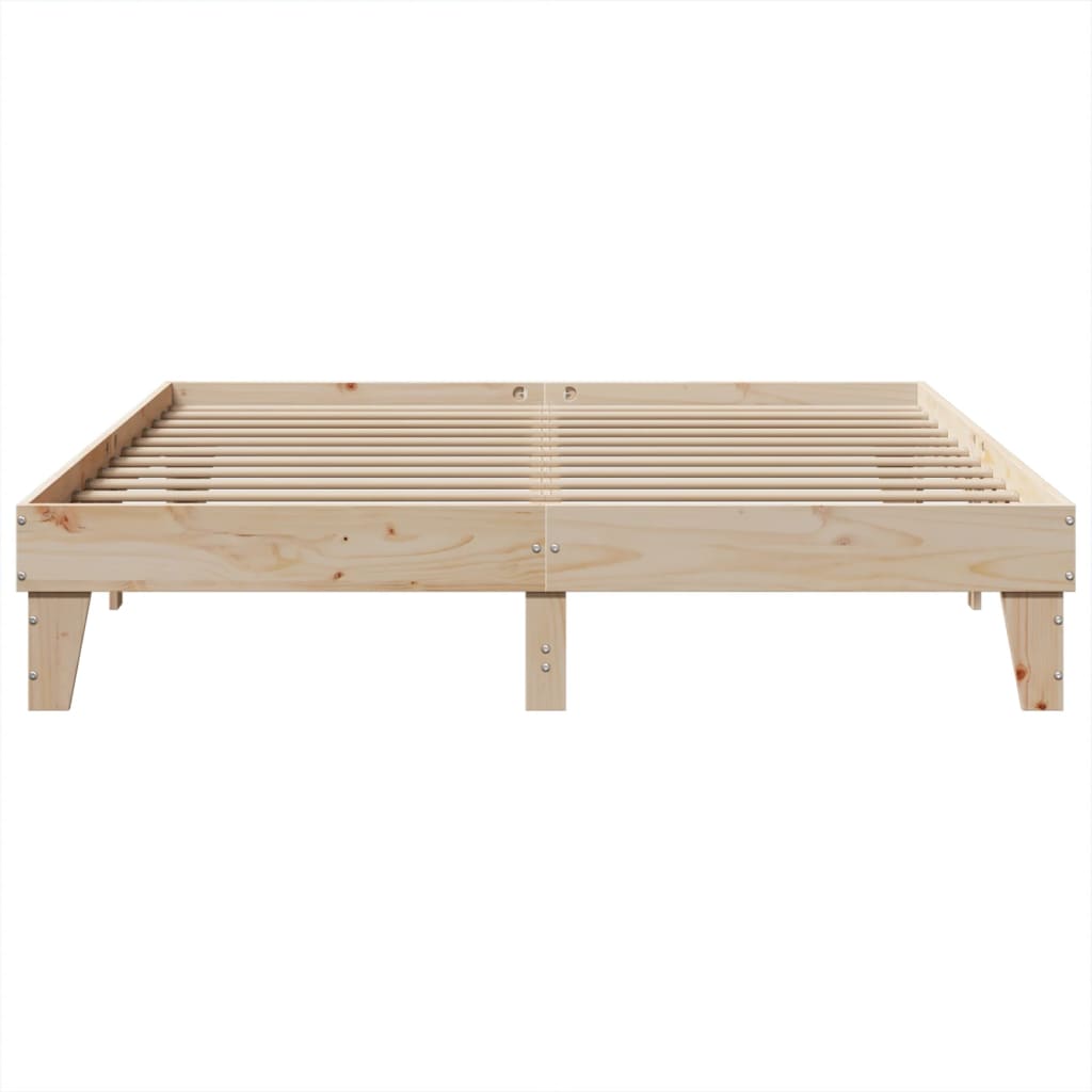 vidaXL Bed Frame without Mattress 200x200 cm Solid Wood Pine