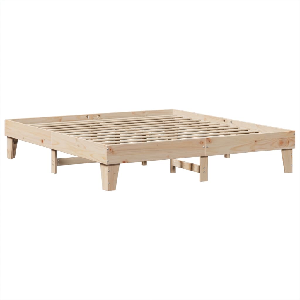 vidaXL Bed Frame without Mattress 200x200 cm Solid Wood Pine